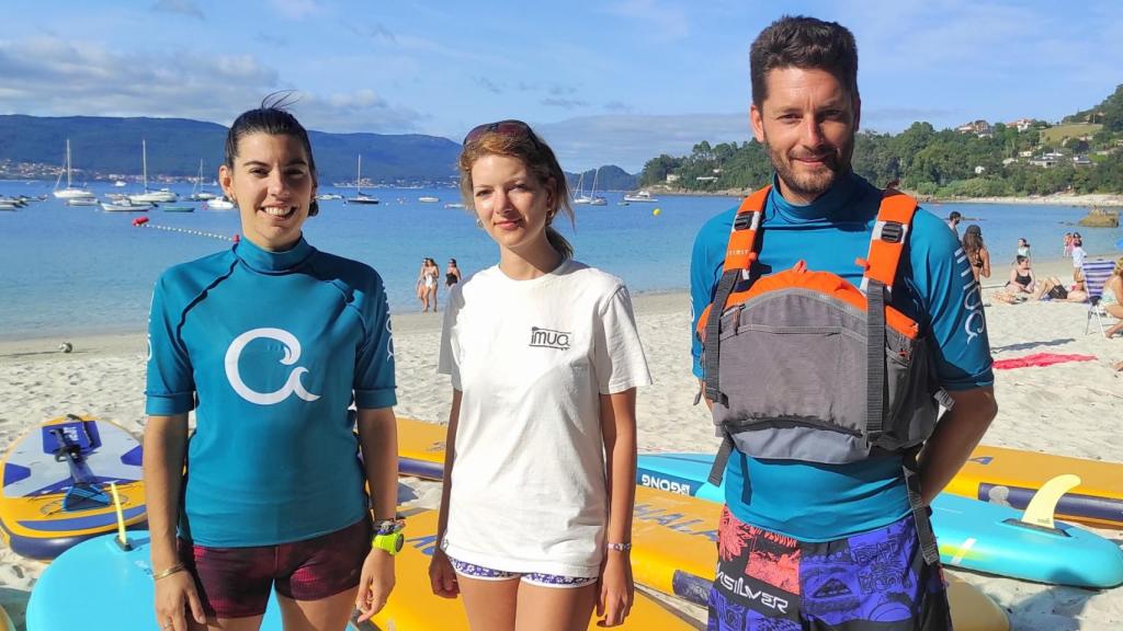 Miriam Vieitez, Paloma Roca y Guillermo Roca