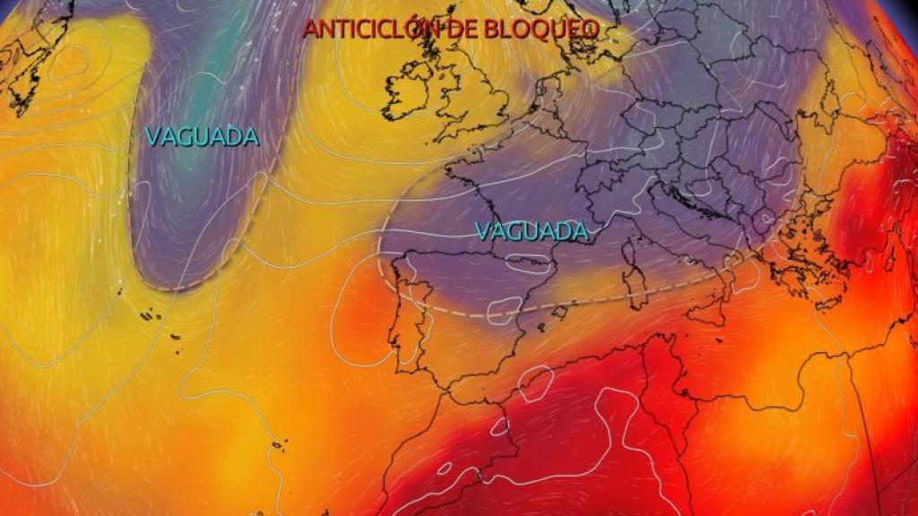 La vaguada que se aproxima a España.