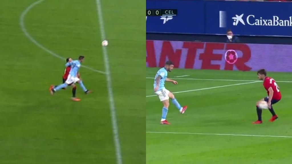 Las dos polémicas acciones que marcaron el Osasuna Celta