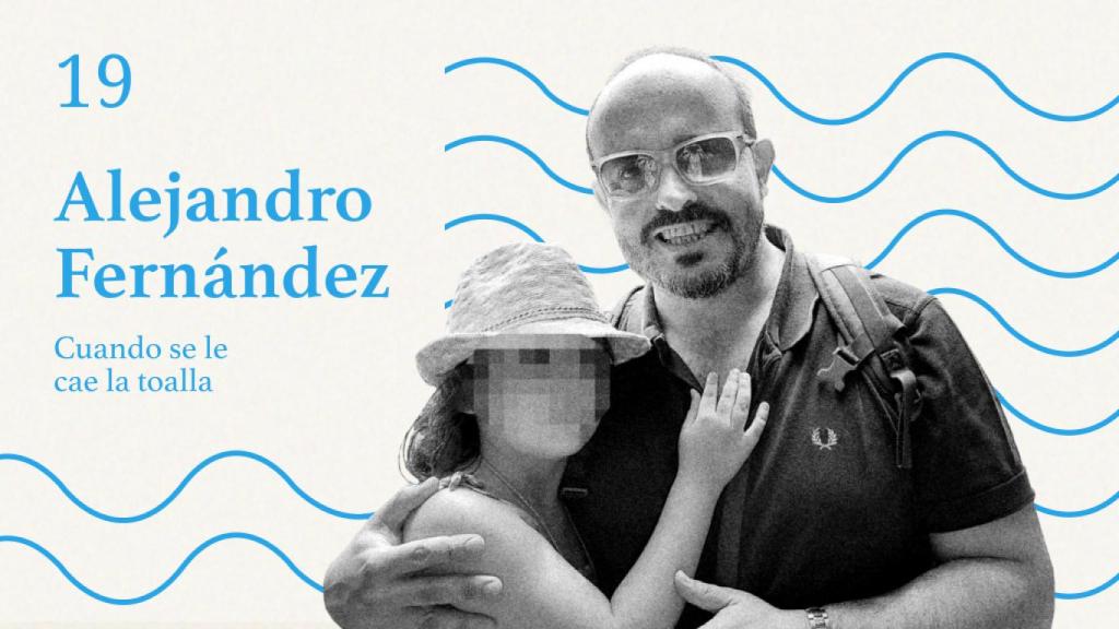 Alejandro Fernández, líder del PP catalán, con su hija.