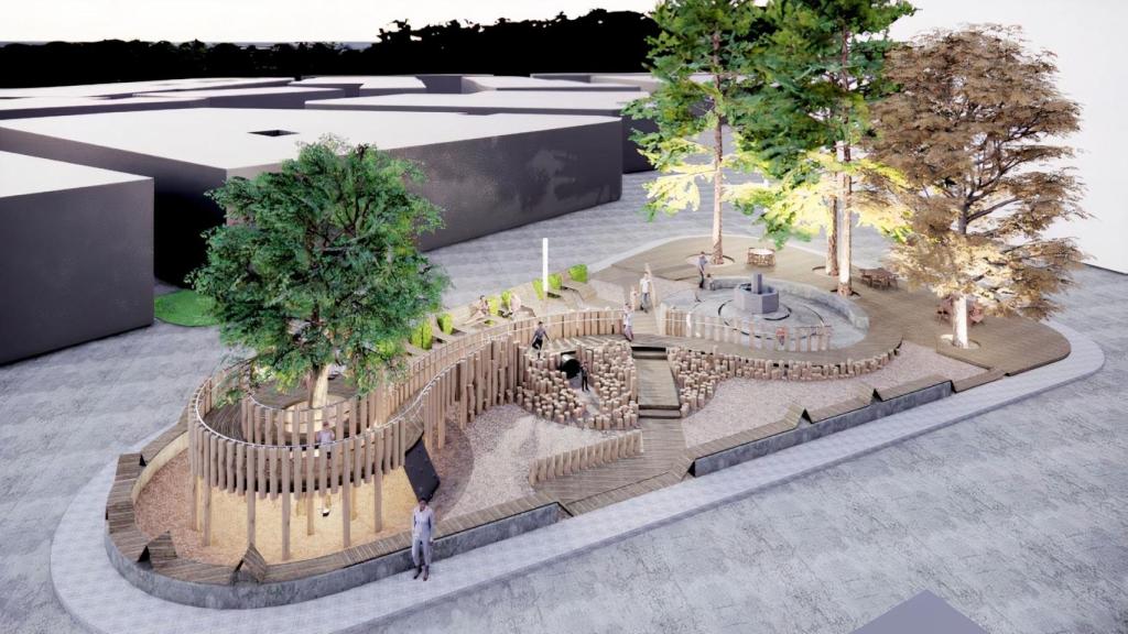 Infografía del nuevo espacio de ocio en Pontevedra.