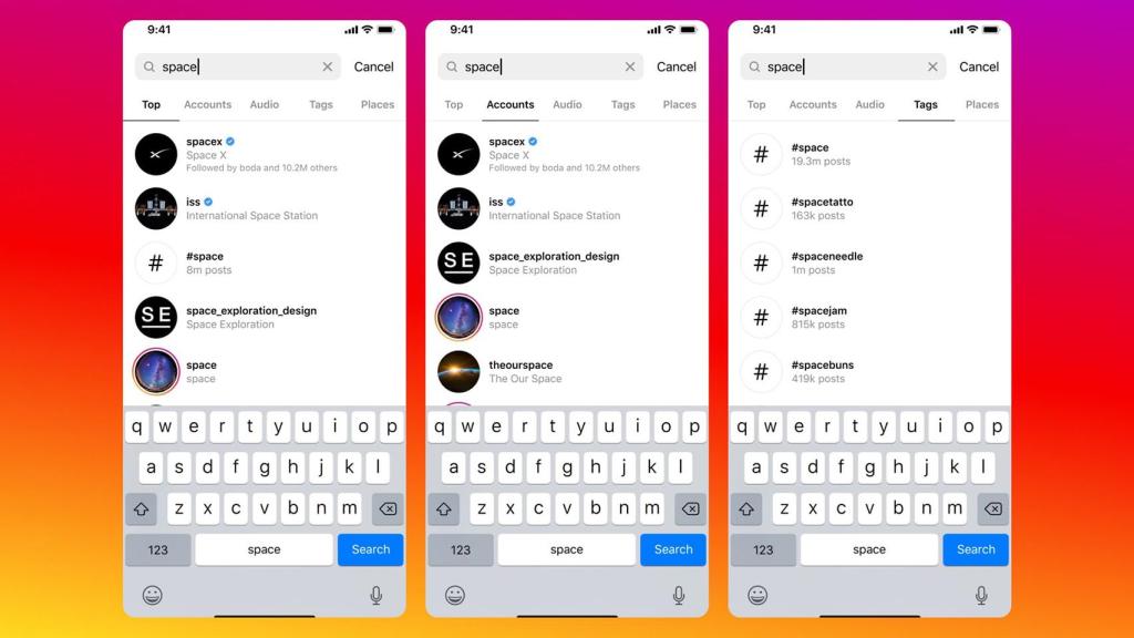 Sistema de búsqueda de Instagram