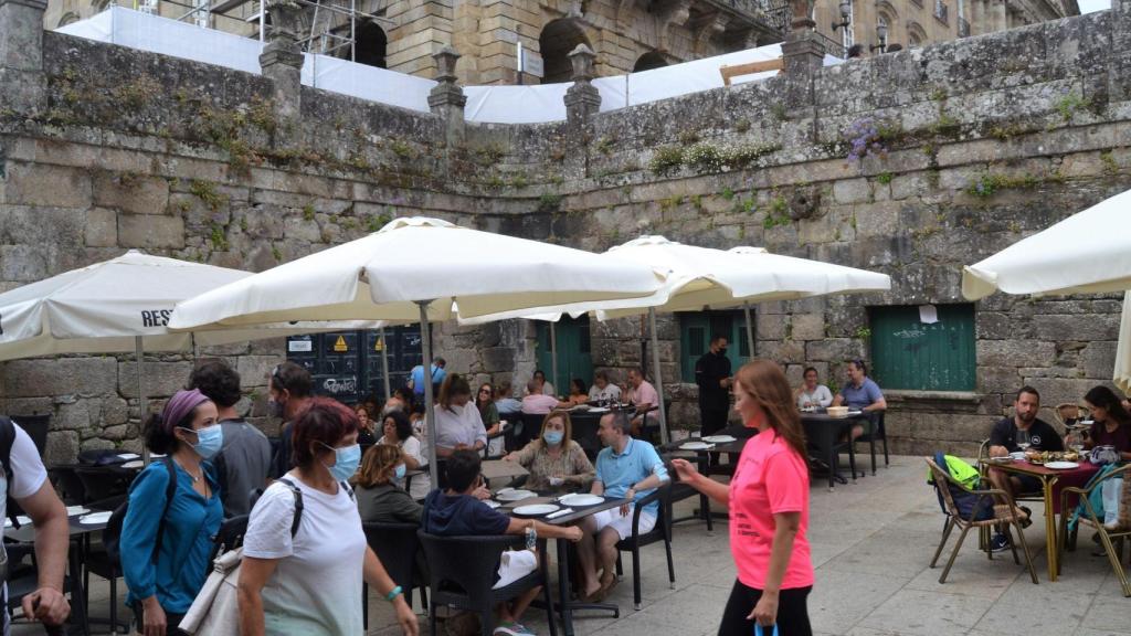 La futura ubicación de los baños públicos en la Avenida de Raxoi.