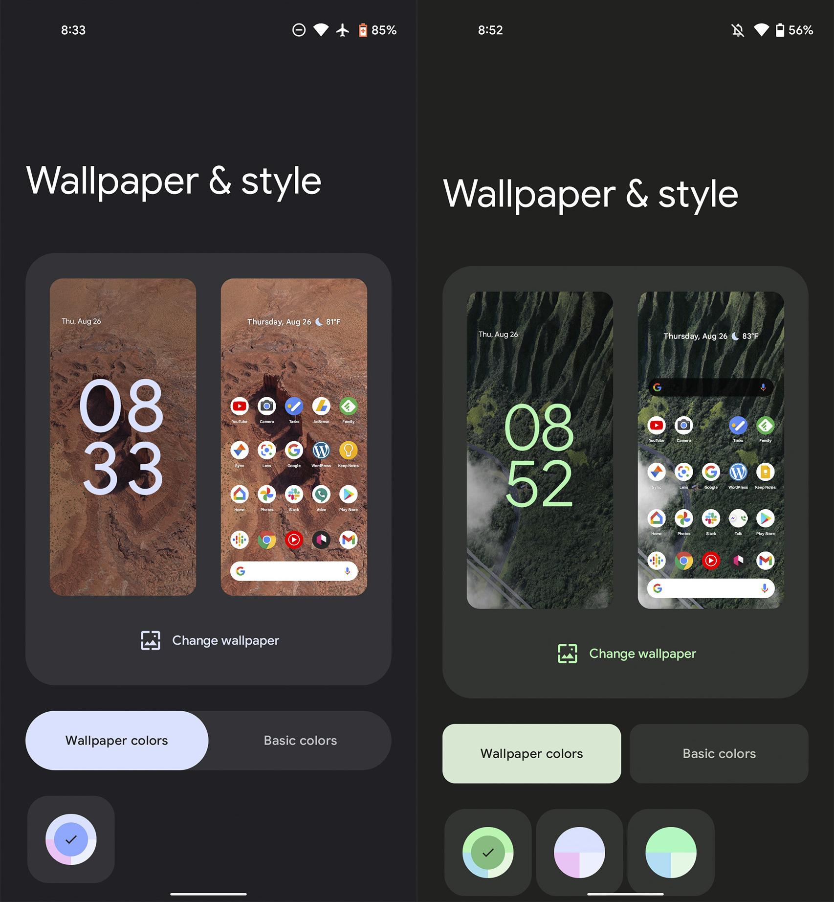 Live Wall Paper en el Google Pixel