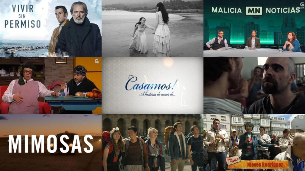 Vivir sin Permiso, Elisa y Marcela, Malicia Noticias, A Casa da Conexa, Casamos, Celda 211, Mimosas, 3 Caminos y Vaia Troula: audiovisual producido en O Milladoiro.