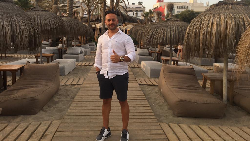 Raúl Castañeda, en Playa Padre.