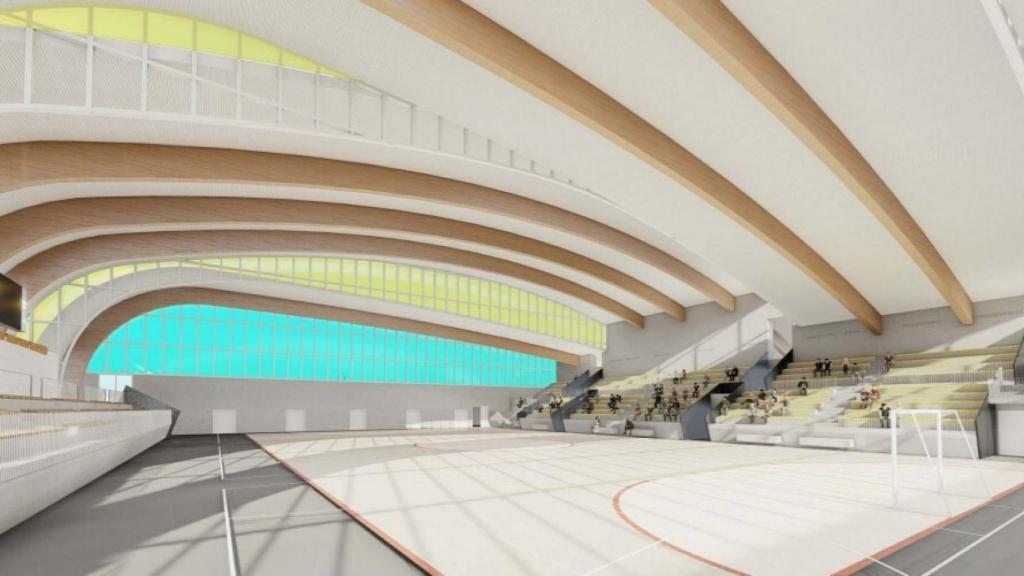 Pista interior del pabellón de deportes.