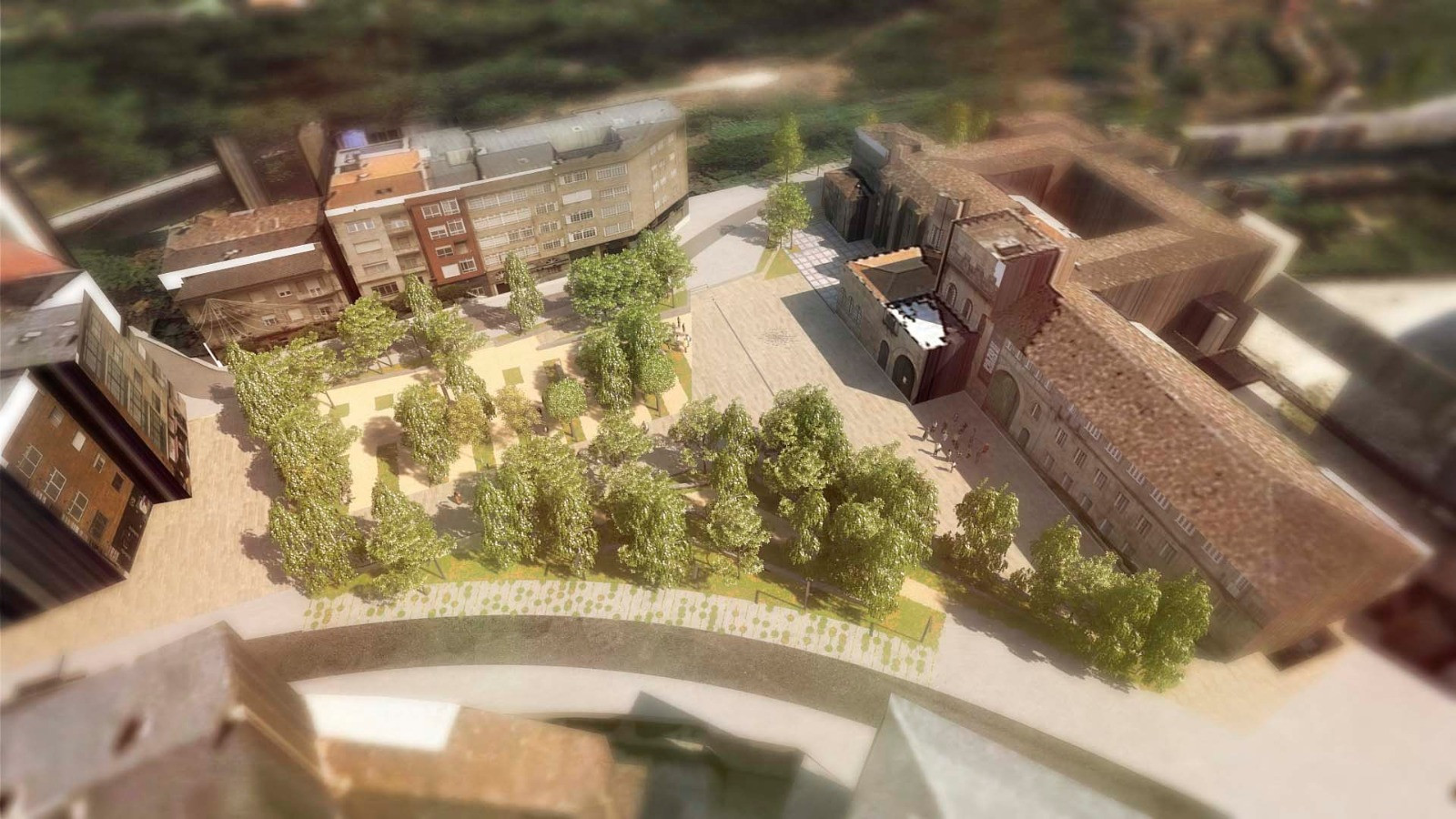 Infografía de la Plaza de Ponteareas. Foto: Concello de Redondela