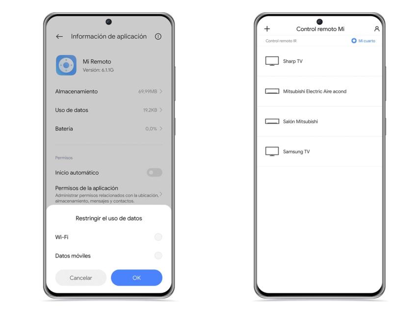 Uso de datos en segundo plano de Xiaomi
