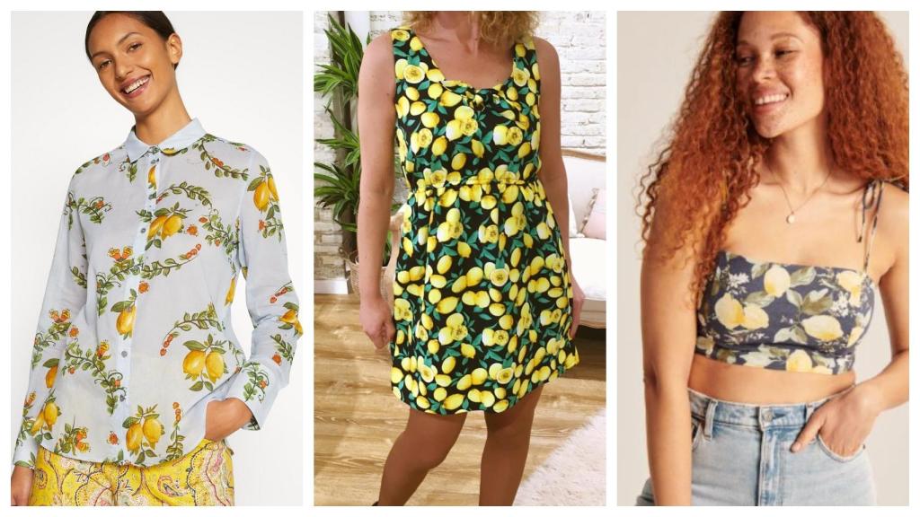 Propuestas con estampado de limones que se encuentran actualmente en el mercado.