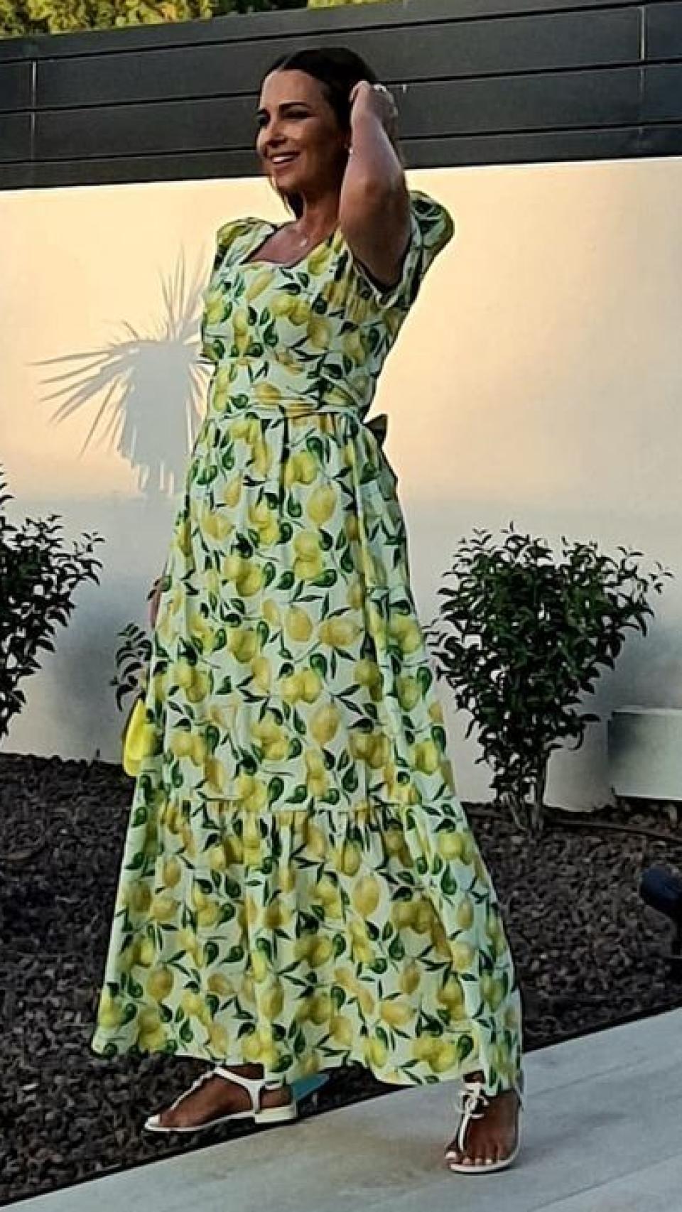 Paula Echevarría posando con el vestido Siter Citro, de Coosy.