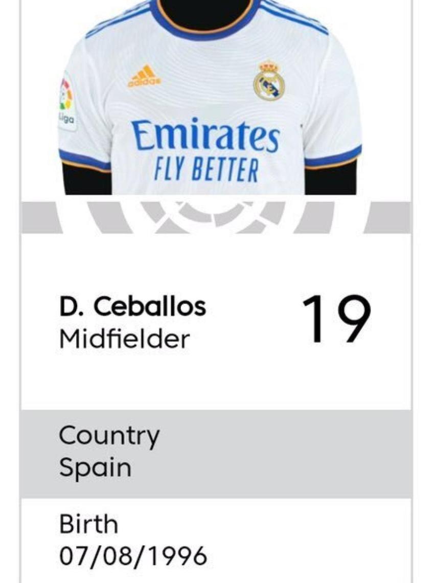 Ceballos, inscrito en LaLiga con el '19'