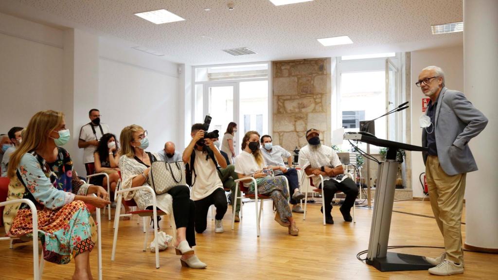 Fran Teixeira, en una intervención durante su homenaje.