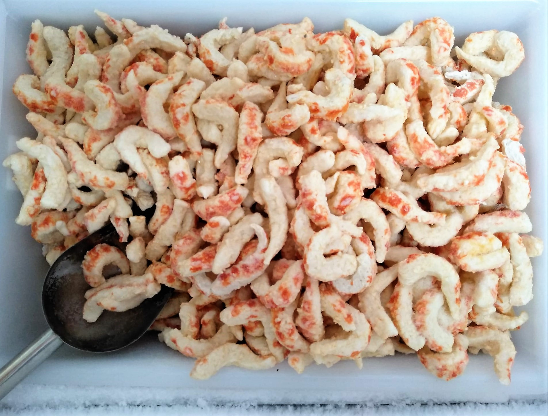 Las gambas veganas, disponibles en la sección de congelados de Veggan. Foto: Uxía Miranda