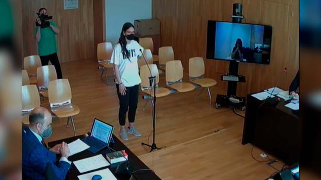 Marta, la difunta novia de Kevin, durante su declaración contra su exsuegra, Angelita.