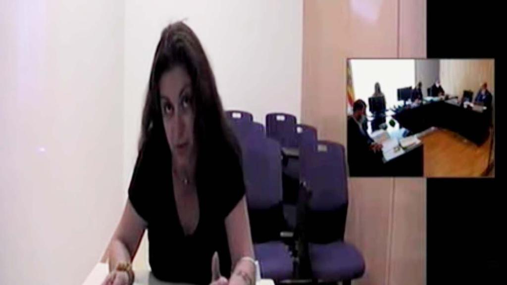 Angelita, en junio, declarando en Jumilla en un juicio por lesiones leves.