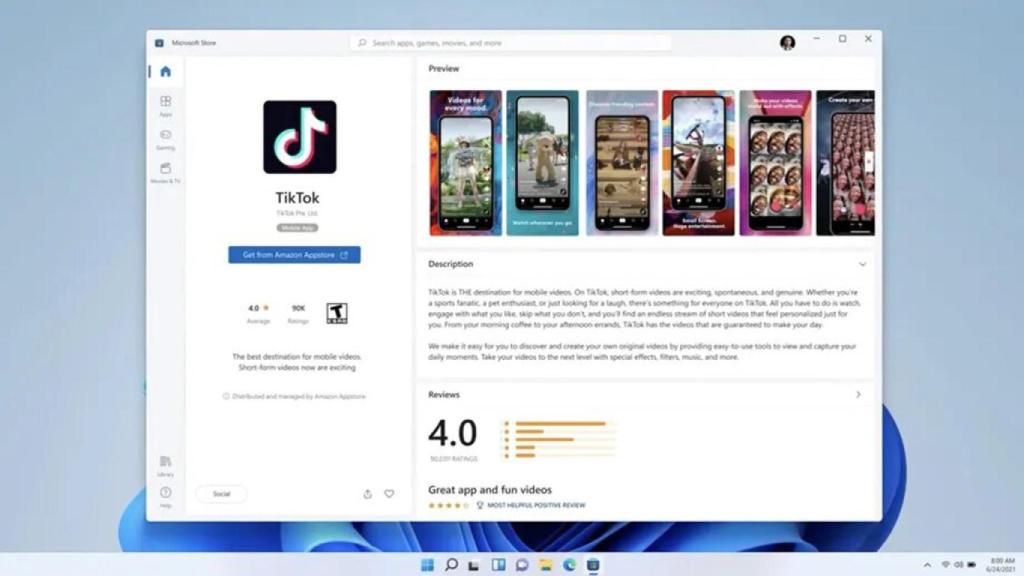 App Store de Amazon en Windows 11