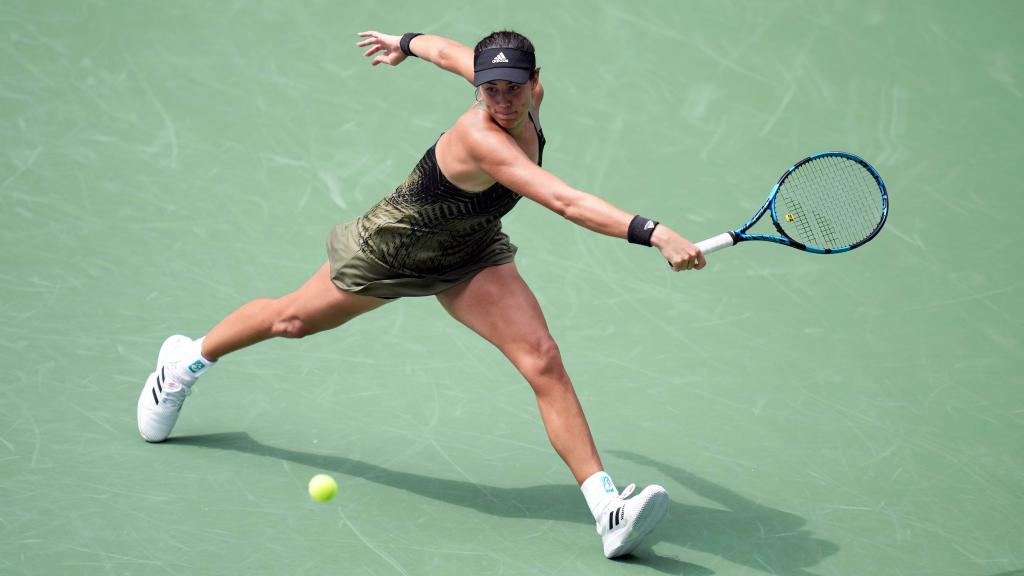 Muguruza, durante su partido de segunda ronda en el US Open.