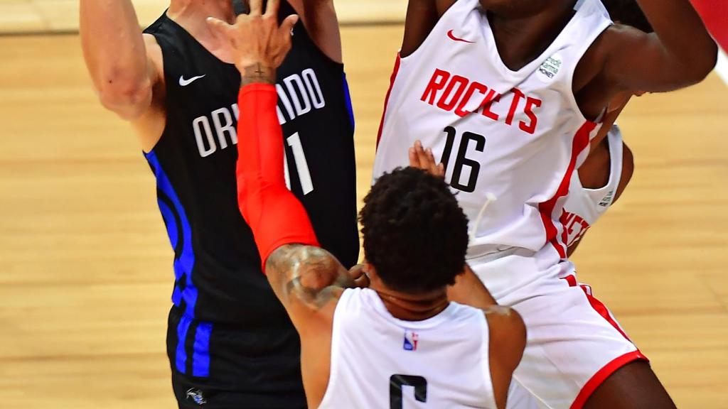 Usman Garuba, en un partido de los Houston Rockets