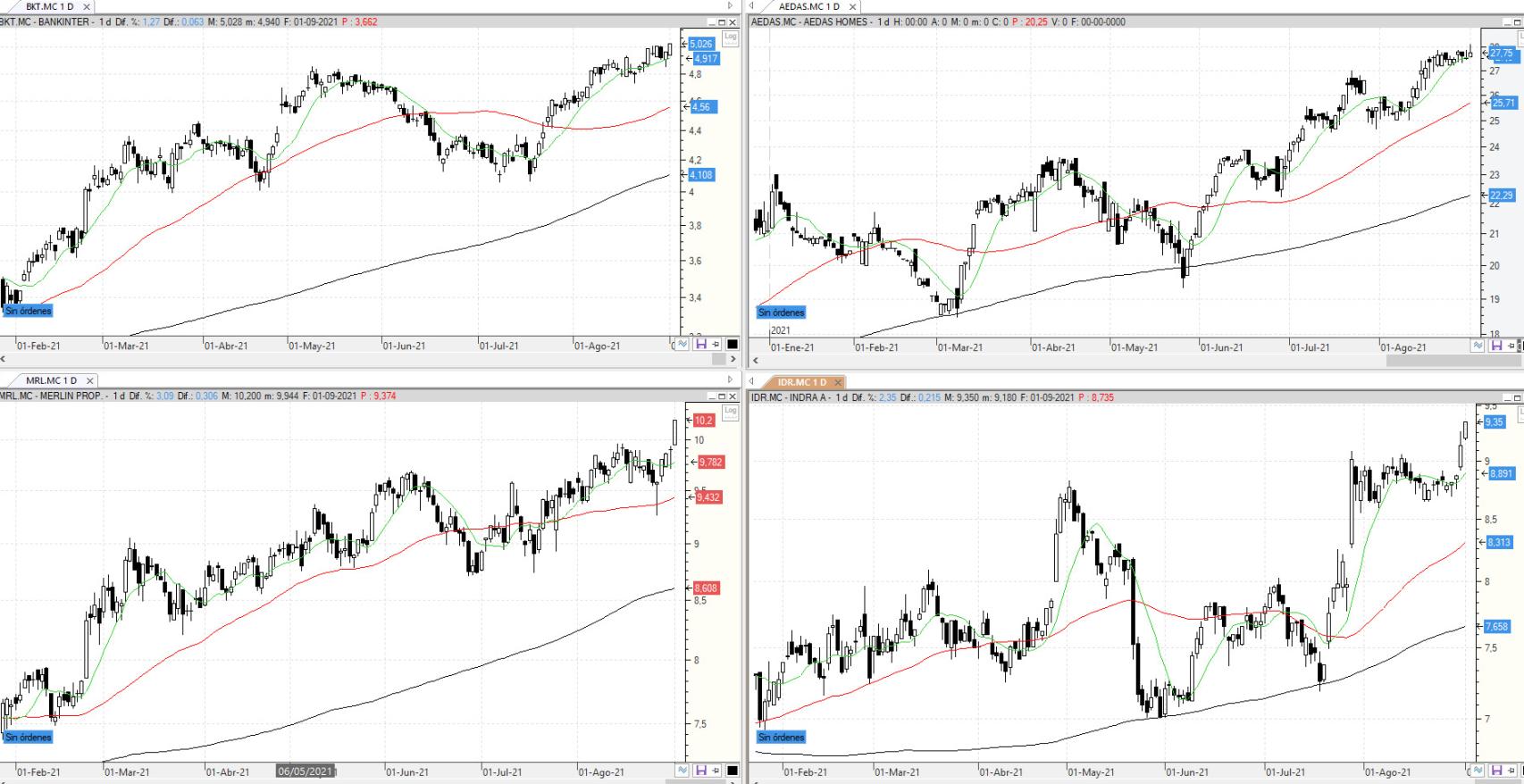 Evolución de las acciones bajo mi seguimiento