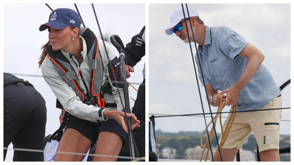 Felipe VI y Kate Middleton, en altamar.
