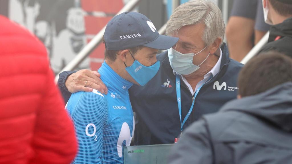 Eusebio Unzué felicita a 'Superman' López tras ganar en el Gamoniteiru