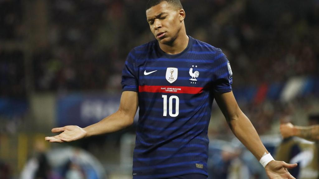 Kylian Mbappé, en un partido de la selección de Francia