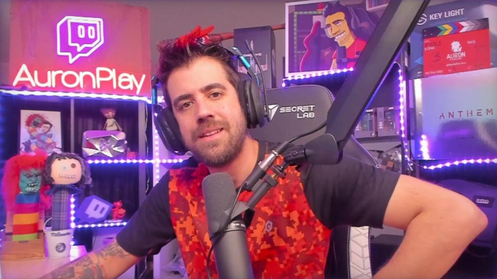 AuronPlay en uno de sus directos en Twitch.