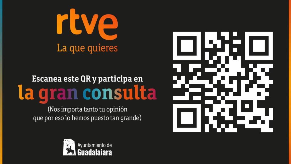 Cartel de la consulta de RTVE en Guadalajara