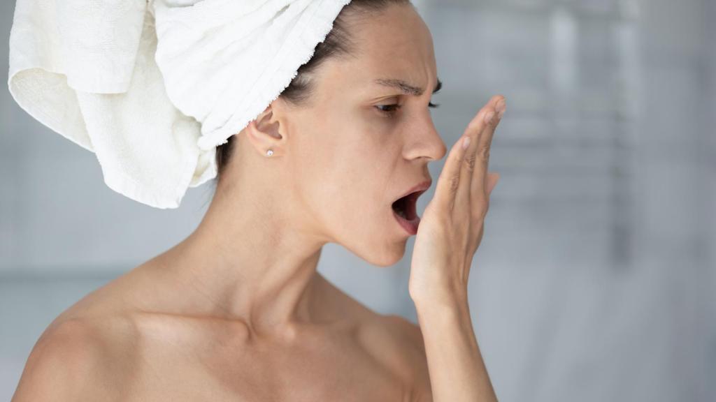 Halitosis. Imagen de archivo.