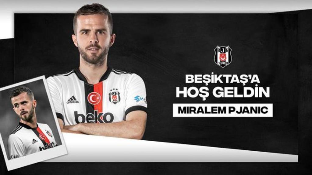 El anuncio del Besiktas de la cesión de Miralem Pjanic