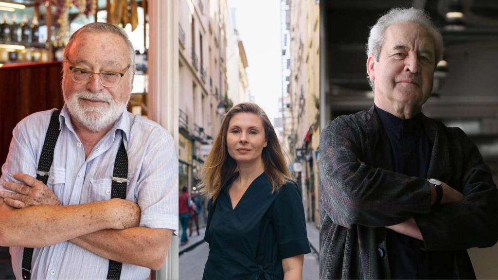 Los tres escritores invitados.