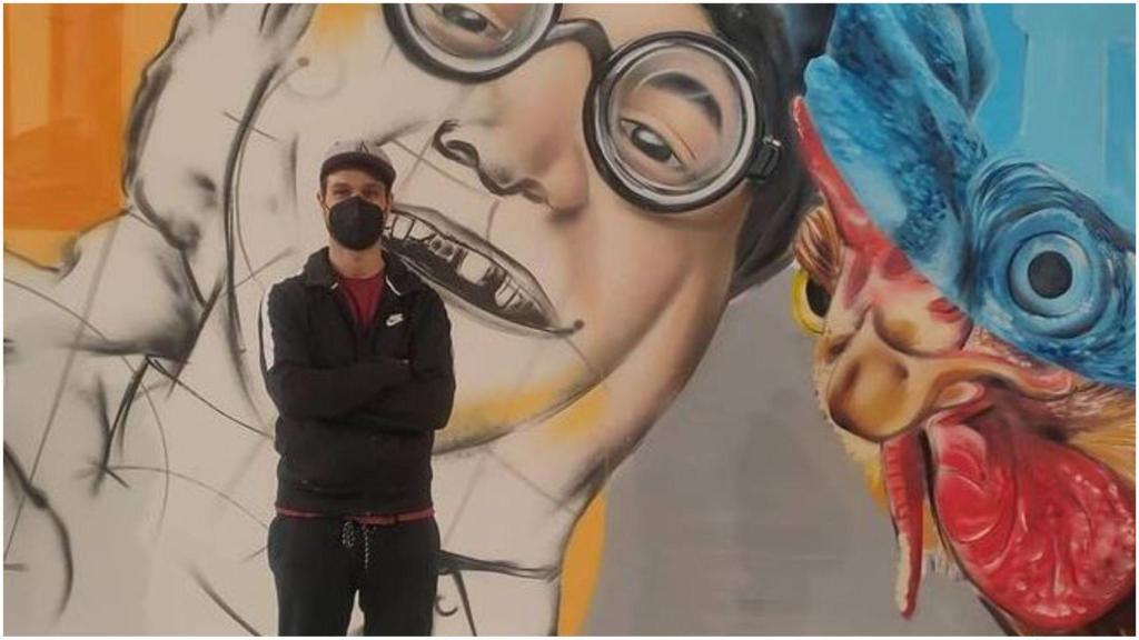 El grafitero lucense Diego Anido.