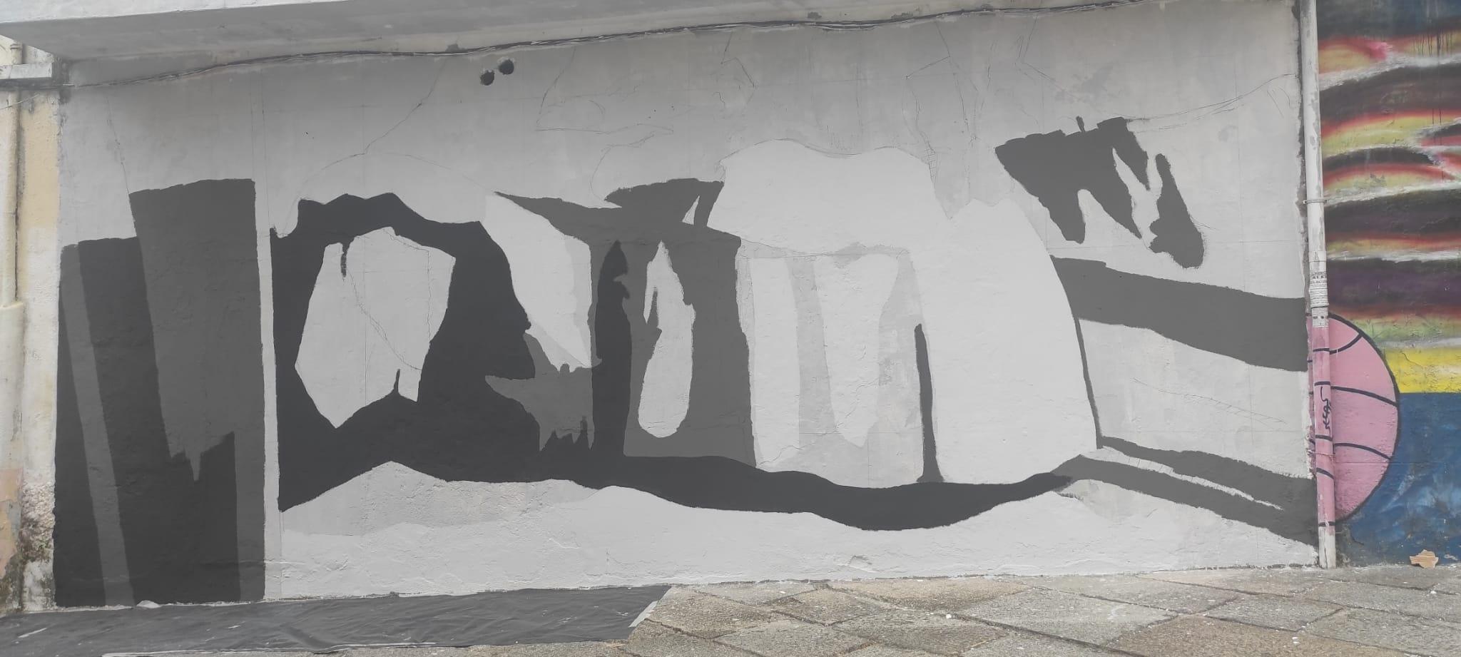 Mural de Art for Dent. Delante del número 13-15 de la calle Riego. Foto: Quincemil.