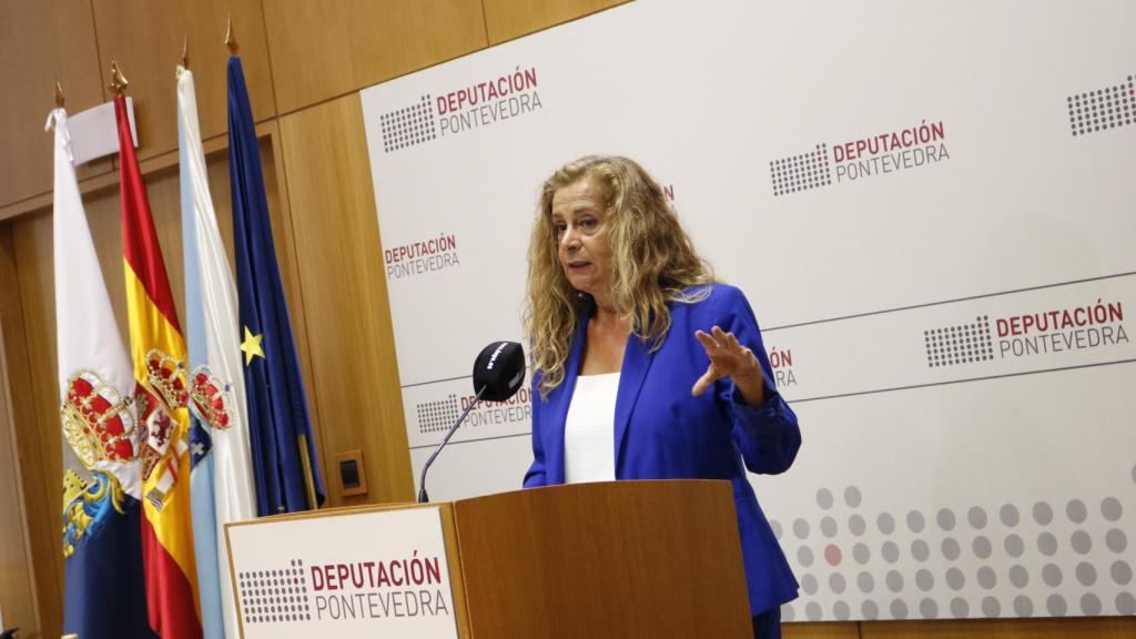 Carmela Silva en una rueda de prensa.