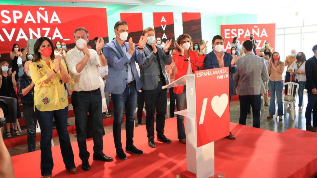 El presidente del Gobierno, Pedro Sánchez, este sábado en Jaén.