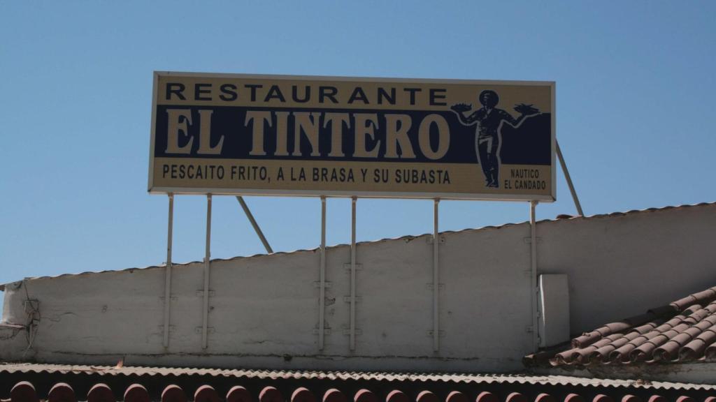 Cartel del merendero 'El Tintero', en El Palo (Málaga)