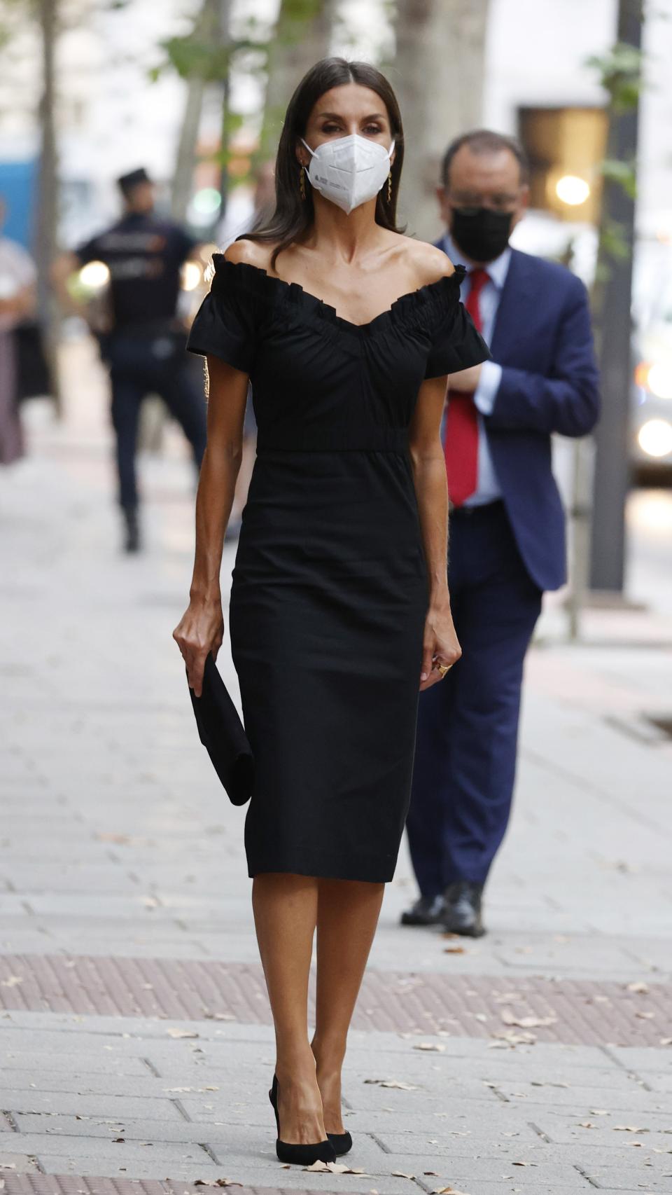 La reina Letizia con vestido de María Malo.