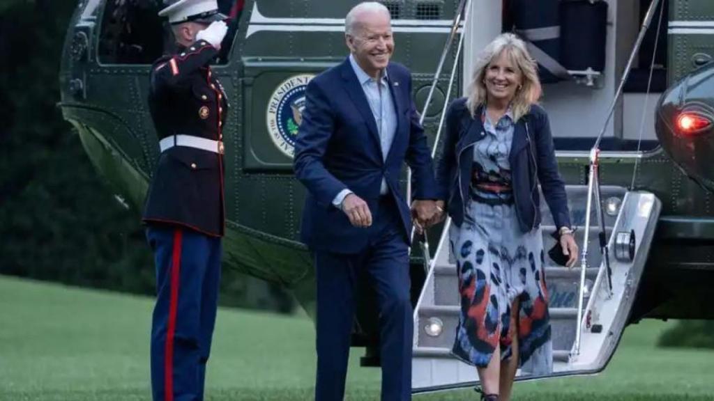 La pareja presidencial ha volado en el Air Force One.