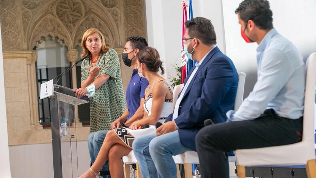 Rosa Ana Rodríguez en un momento del acto.