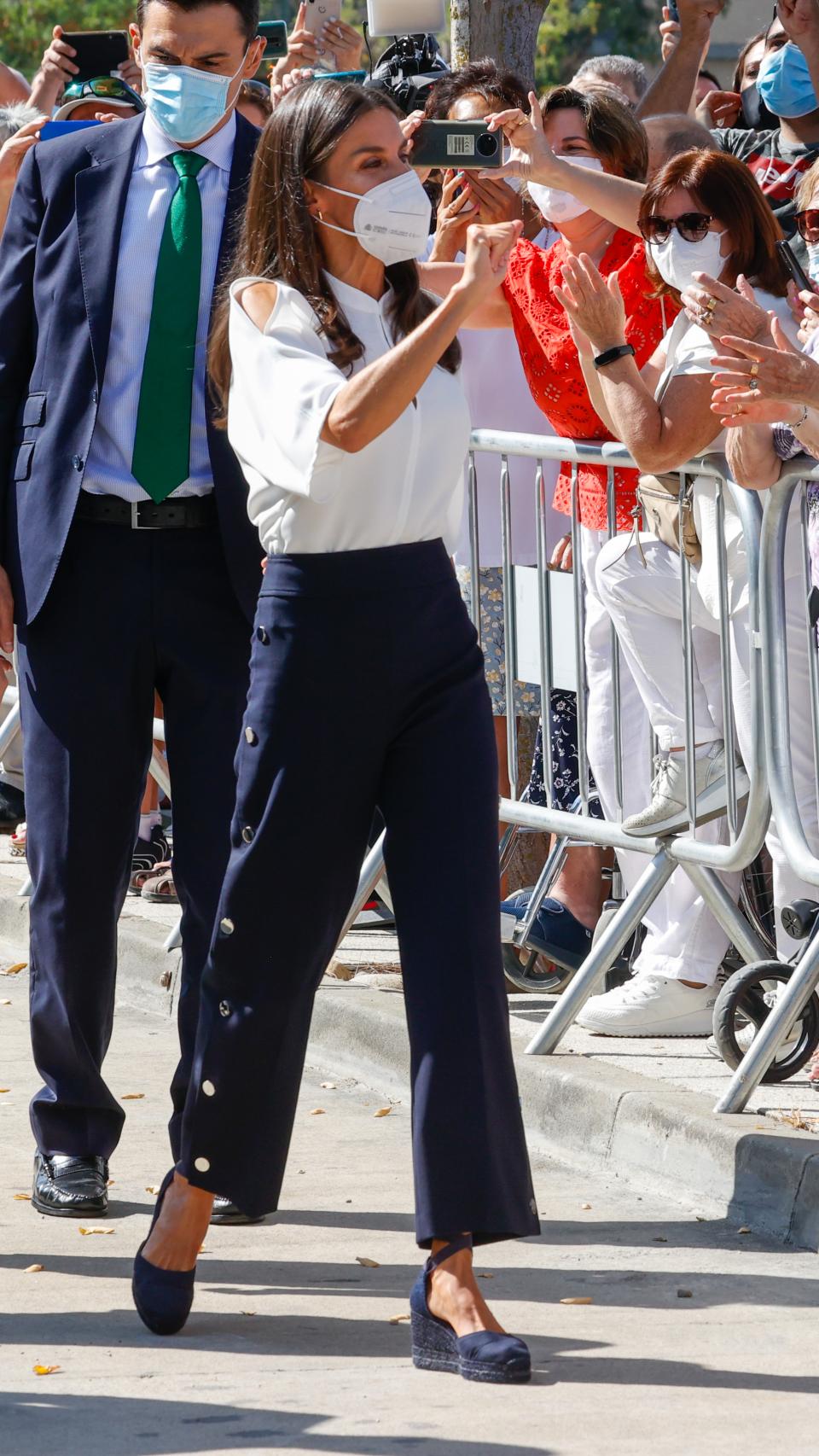 El 'outfit' de la Reina para su evento de este miércoles 8 de septiembre.