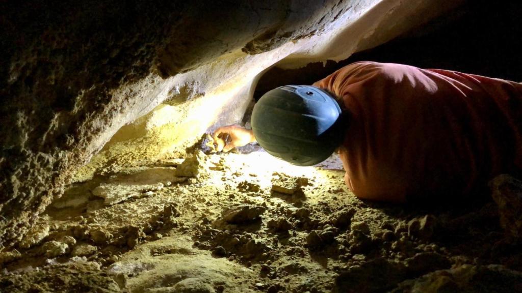 Excavaciones en el interior de la sima realizadas en 2020.
