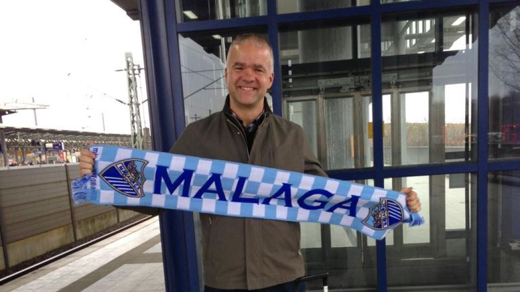 Christian llegando a Dortmund, en la época dorada del Málaga C.F.