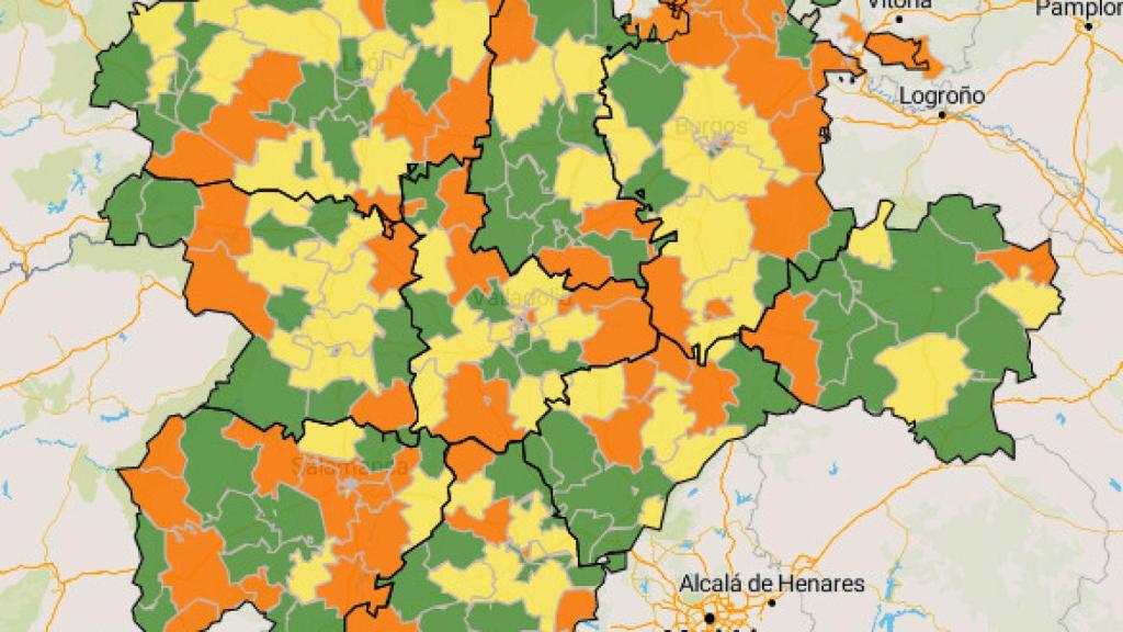 Mapa coronavirus cyl
