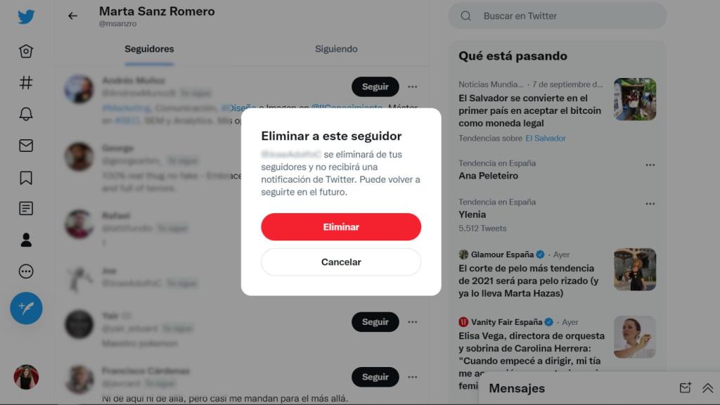 Twitter bloqueo suave