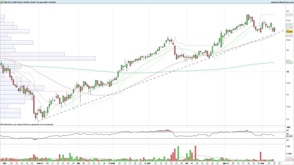 Evolución de las acciones de Red Eléctrica