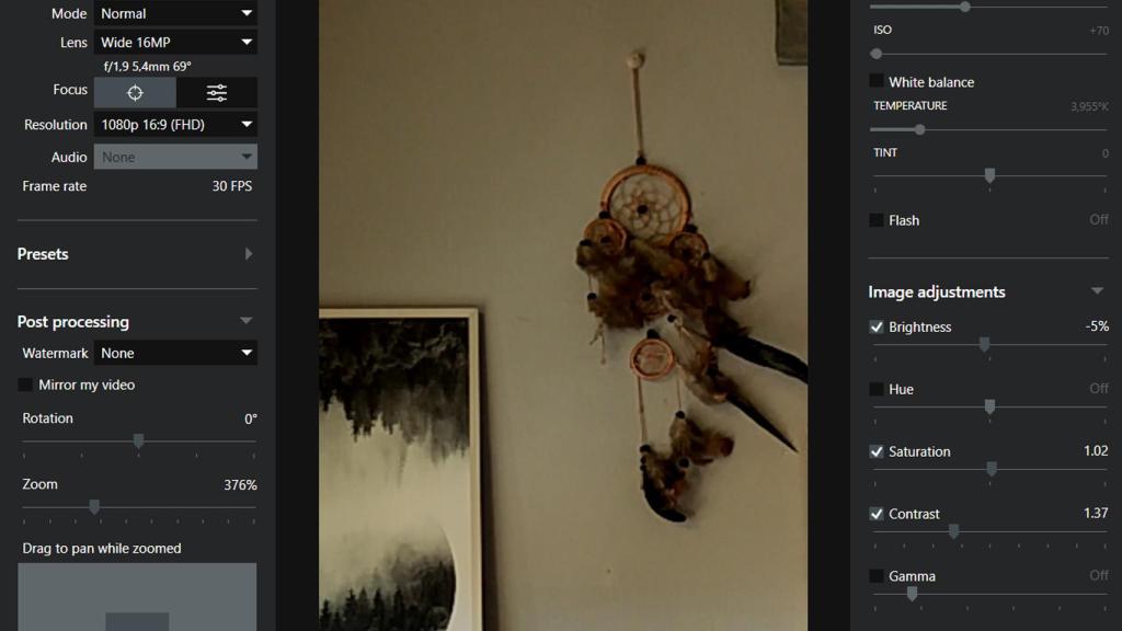 Camo utilizando el zoom