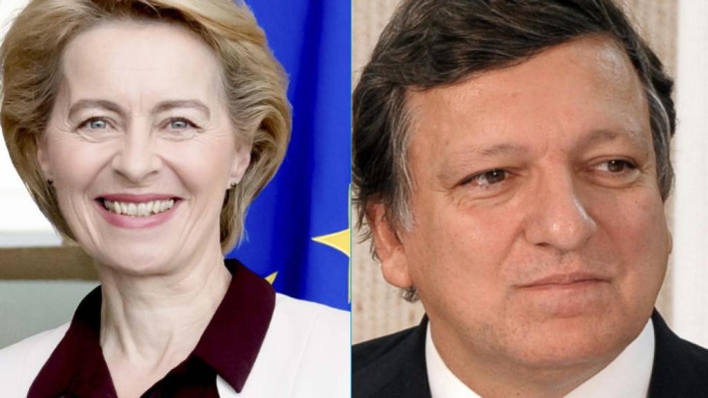 Ursula Von der Leyen y José Manuel Durão Barroso.
