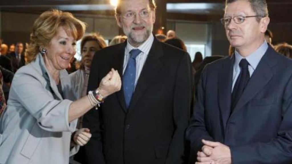 Aguirre, Rajoy y Gallardón.