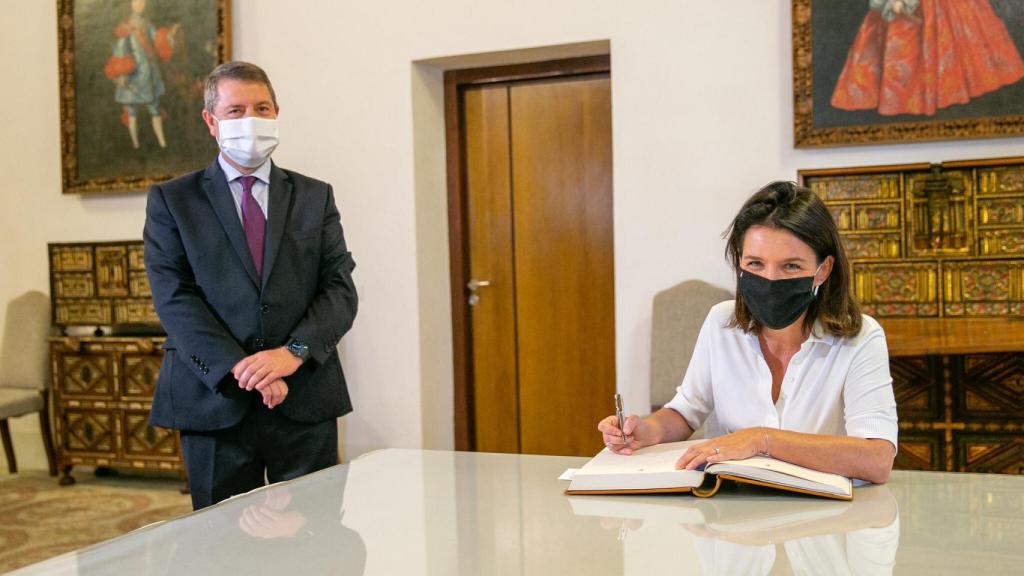 Emiliano García-Page y Christelle Morançais